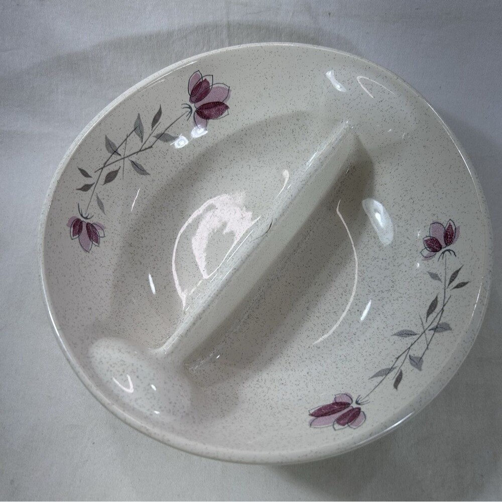 Vintage Franciscan Earthenware Duet Divided Vegetable Bowl Grandmacore